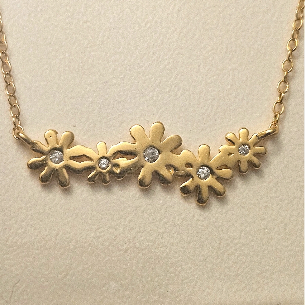 LOVISA Goldplated Sterling Silver Flower Necklace Floral